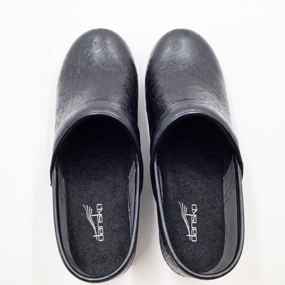 {Dansko} Leather Tooled Pattern Clogs - Picture 3 of 8